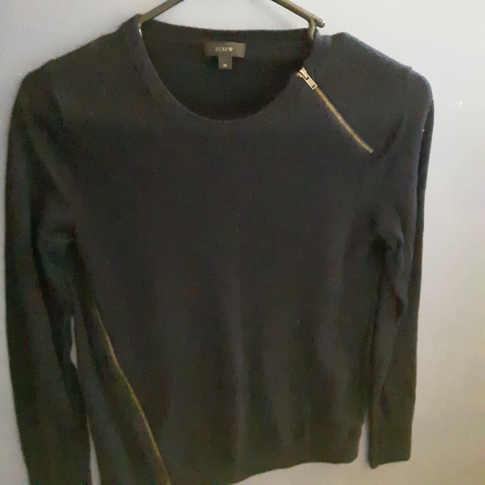 J crew navy merino wool sweater, size M